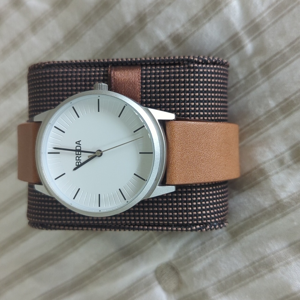 Breda Leather Banded Watch